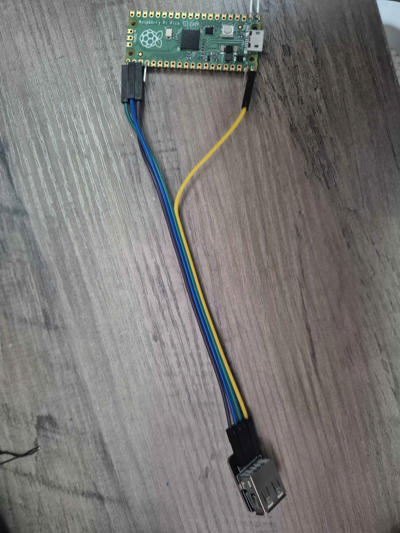 usb2usb USB-A host wiring on a Pico